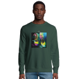 Adventurous - "Dancing in Colours" Sweatshirt Bottle Green 3