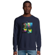 Adventurous - "Dancing in Colours" Sweatshirt French Navy 3