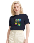 Adventurous - "Dancing in Colours" T-shirt French Navy 6