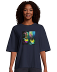 Adventurous - "Dancing in Colours" T-shirt French Navy 4