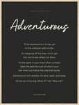 Adventurous Word of Intention Framed print 60x80 cm / 24x32″ Wood frame Carbon paper
