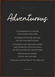 Adventurous Word of Intention Framed print A1 (59.4 x 84.1 cm) Dark wood frame Carbon paper