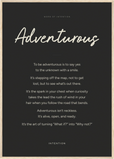Adventurous Word of Intention Framed print A1 (59.4 x 84.1 cm) Wood frame Carbon paper