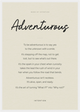 Adventurous Word of Intention Framed print A2 (42 x 59.4 cm) White frame Linen paper
