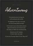 Adventurous Word of Intention Framed print A3 (29.7 x 42 cm) Black frame Carbon paper