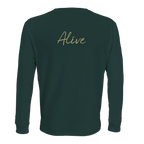 Alive - "Moving Smiles" Long sleeve green empire XS 2