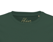 Alive - "Moving Smiles" T-shirt Bottle Green XS 2