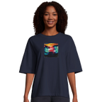 Alive - "Moving Smiles" T-shirt French Navy XS 4