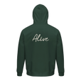 Alive - "Moving Smiles" Hoodie Bottle Green 2