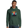 Alive - "Moving Smiles" Hoodie Bottle Green 3