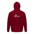 Alive - "Moving Smiles" Hoodie Burgundy 2