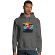 Alive - "Moving Smiles" Hoodie charcoal melange 3