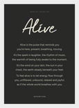 Alive Word of Intention Framed print 21x29.7 cm / 8x12" White frame Carbon paper