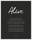 Alive Word of Intention Framed print 40x50 cm / 16x20″ White frame Carbon paper