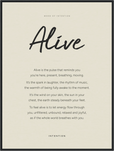 Alive Word of Intention Framed print 60x80 cm / 24x32″ Black frame Linen paper