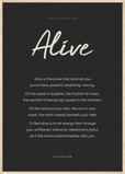 Alive Word of Intention Framed print A1 (59.4 x 84.1 cm) Wood frame Carbon paper