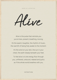 Alive Word of Intention Framed print A1 (59.4 x 84.1 cm) Wood frame Linen paper