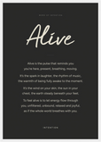 Alive Word of Intention Framed print A2 (42 x 59.4 cm) White frame Carbon paper