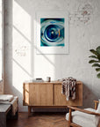 Around and Around Framed print 60x80 cm / 24x32″ White frame in interior