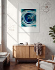 Around and Around Framed print 70x100 cm / 28x40″ White frame in interior