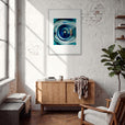 Around and Around Framed print A1 (59.4 x 84.1 cm) White frame in interior