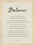 Balance Word of Intention Framed print 13x18 cm / 5x7″ Wood frame Linen paper