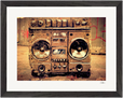 Blast Off Framed print 27x35 cm / 11x14″ Black frame 44