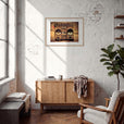 Blast Off Framed print 50x70 cm / 20x28″ Wood frame in interior