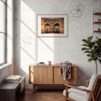 Blast Off Framed print 50x70 cm / 20x28″ Wood frame in interior