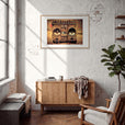 Blast Off Framed print 60x90 cm / 24x36″ Wood frame in interior