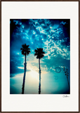 Bubbles and Sky Sticks Framed print 70x100 cm / 28x40″ Dark wood frame 38