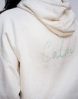 Calm - "Emerald Storms" Hoodie Off White XS 6