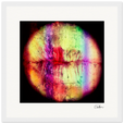 Chromatic Kiss Framed print 30x30 cm / 12x12″ White frame 17