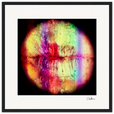 Chromatic Kiss Framed print 40x40 cm / 16x16″ Black frame 52