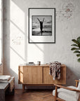 Circle of Life Framed print 60x80 cm / 24x32″ Black frame in interior