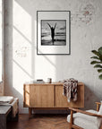 Circle of Life Framed print 60x80 cm / 24x32″ Black frame in interior
