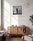 Circle of Life Framed print 70x70 cm / 28x28″ White frame in interior