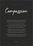 Compassion Word of Intention Framed print A1 (59.4 x 84.1 cm) Black frame Carbon paper