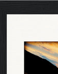 Cosmic Reflections Framed print 13x18 cm / 5x7″ Black frame corner detail
