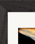 Cosmic Reflections Framed print 13x18 cm / 5x7″ Black frame corner detail