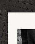 This is Where He Stood Framed print 13x18 cm / 5x7″ Black frame corner detail