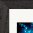Bubbles and Sky Sticks Framed print 13x18 cm / 5x7″ Black frame corner detail