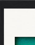 Underwater Flight Framed print 13x18 cm / 5x7″ Black frame corner detail