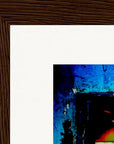 Web of Colours Framed print 13x18 cm / 5x7″ Dark wood frame corner detail