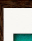 Underwater Flight Framed print 13x18 cm / 5x7″ Dark wood frame corner detail