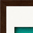Underwater Flight Framed print 13x18 cm / 5x7″ Dark wood frame corner detail