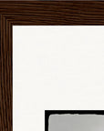 Circle of Life Framed print 13x18 cm / 5x7″ Dark wood frame corner detail