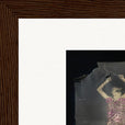 Never too Late Framed print 13x18 cm / 5x7″ Dark wood frame corner detail