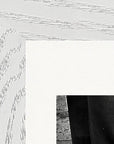 This is Where He Stood Framed print 13x18 cm / 5x7″ White frame corner detail