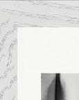 Synch'd Hands Framed print 13x18 cm / 5x7″ White frame corner detail